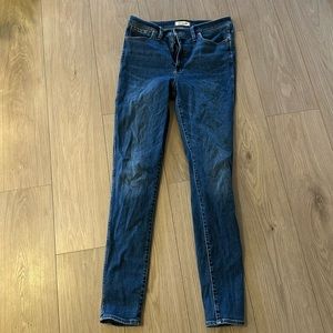 Madewell Size 30 Tall Blue 10" High Rise Skinny Jeans